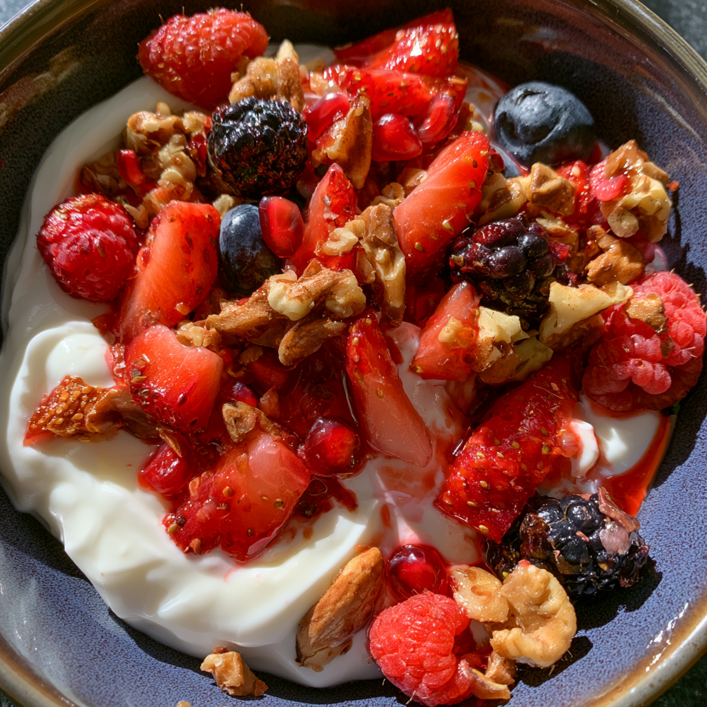 Greek Yogurt with Berries and Nuts