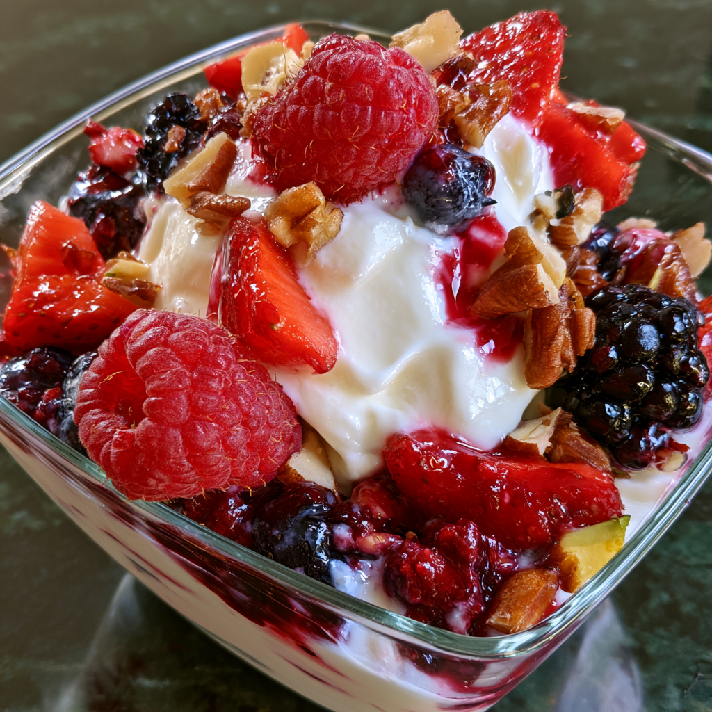 Greek Yogurt with Berries and Nuts