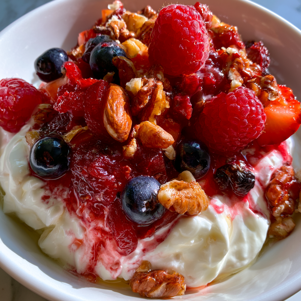 Greek Yogurt with Berries and Nuts