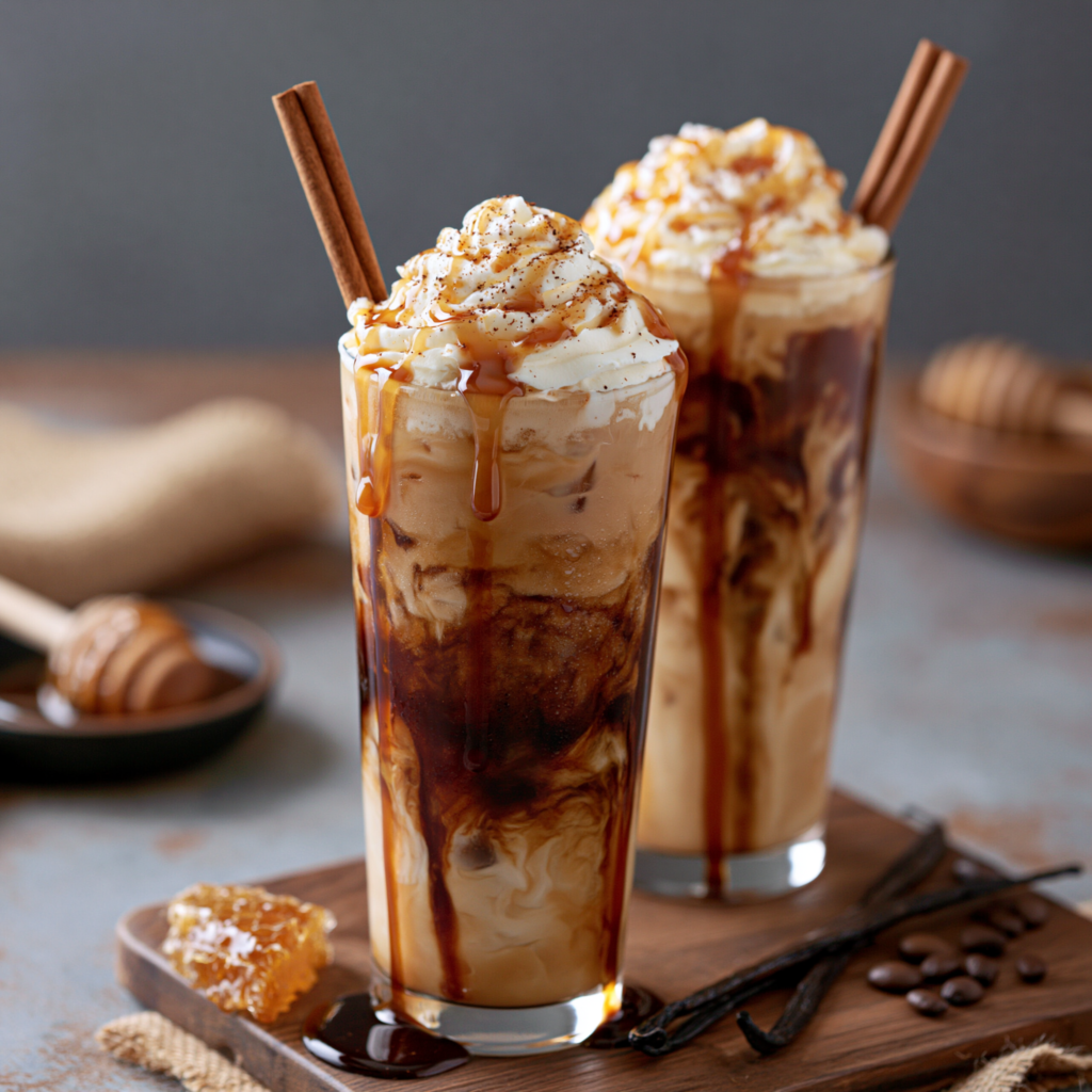 iced honey vanilla latte recipe