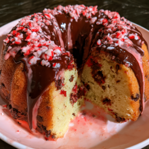 Peppermint Chocolate Chip Bundt Cake