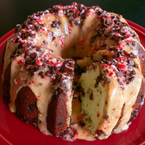 Peppermint Chocolate Chip Bundt Cake