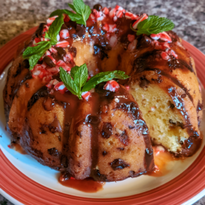 Peppermint Chocolate Chip Bundt Cake