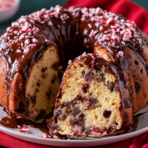 Peppermint Chocolate Chip Bundt Cake