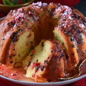 Peppermint Chocolate Chip Bundt Cake