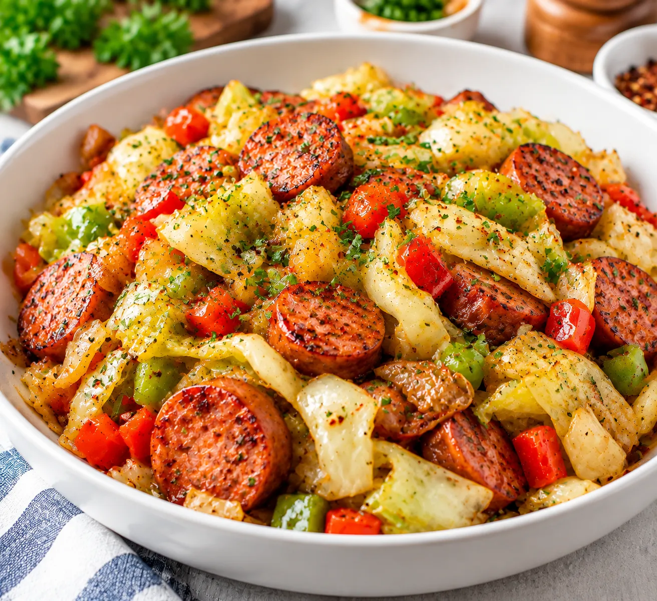 Dirty Cabbage Recipe with Sausage