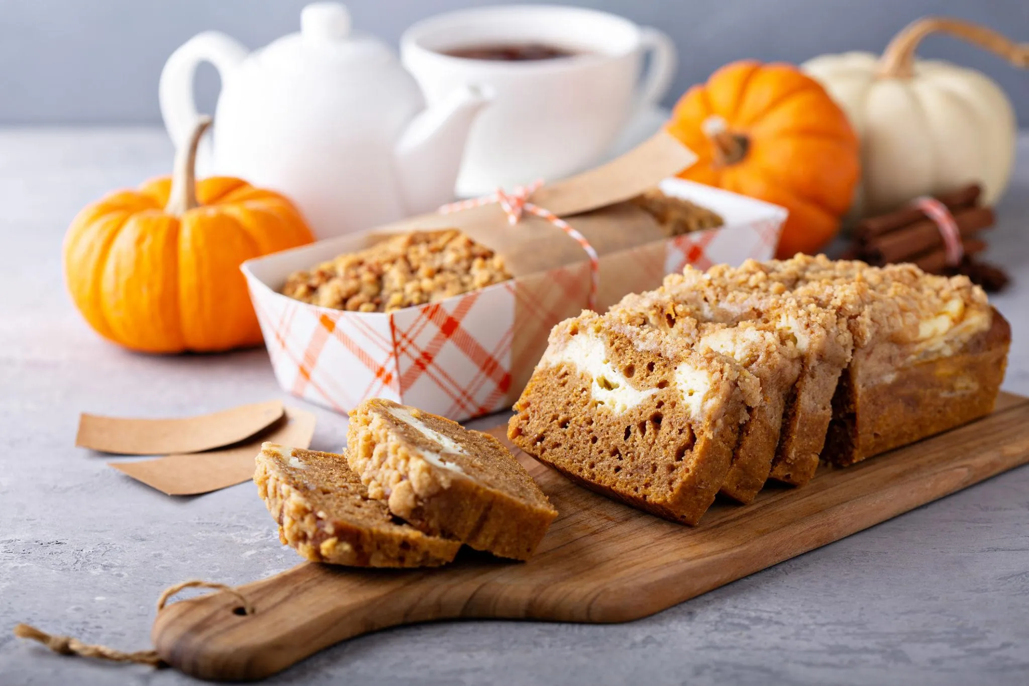 Pumpkin Bread Recipe with Cream Cheese Swirl