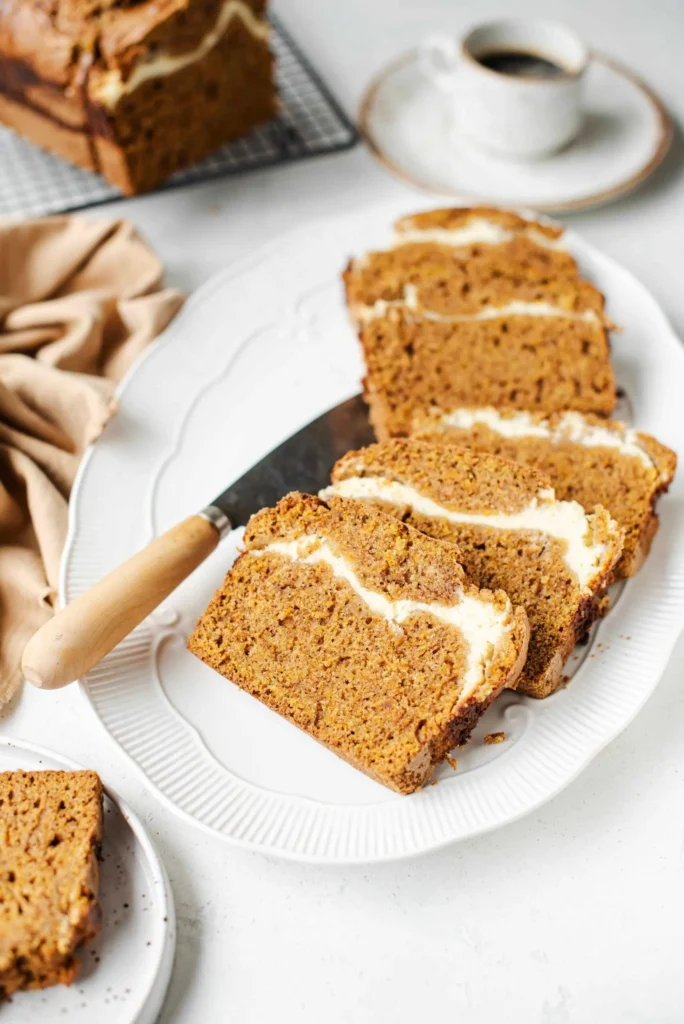 Pumpkin Bread Recipe with Cream Cheese Swirl