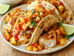 Fish Tacos Recipe with Mango Salsa
