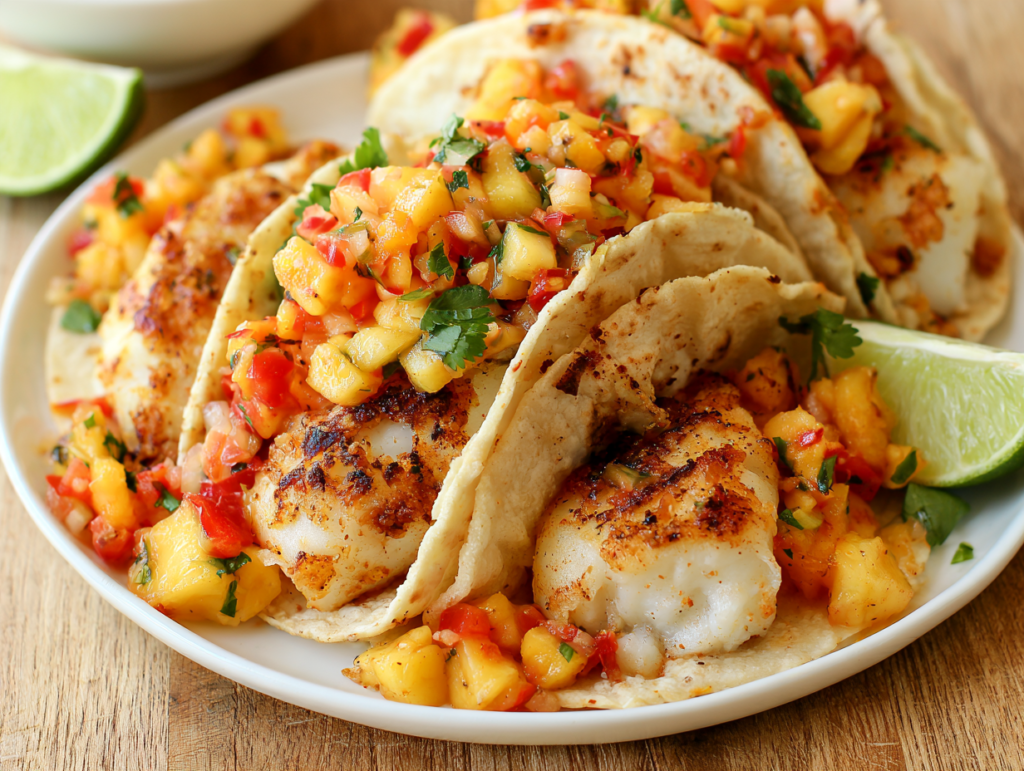 Fish Tacos Recipe with Mango Salsa