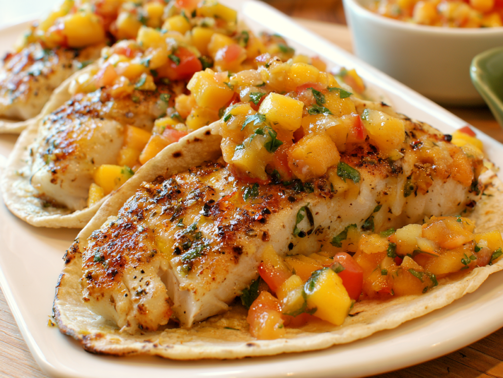 Fish Tacos Recipe with Mango Salsa
