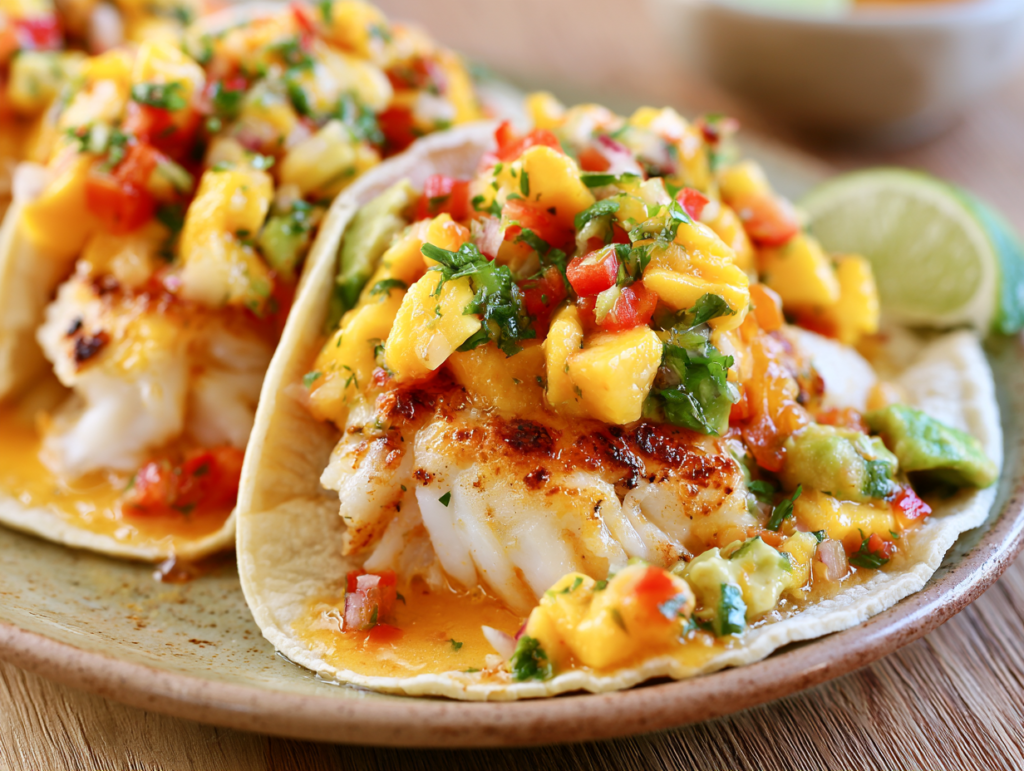 Fish Tacos Recipe with Mango Salsa